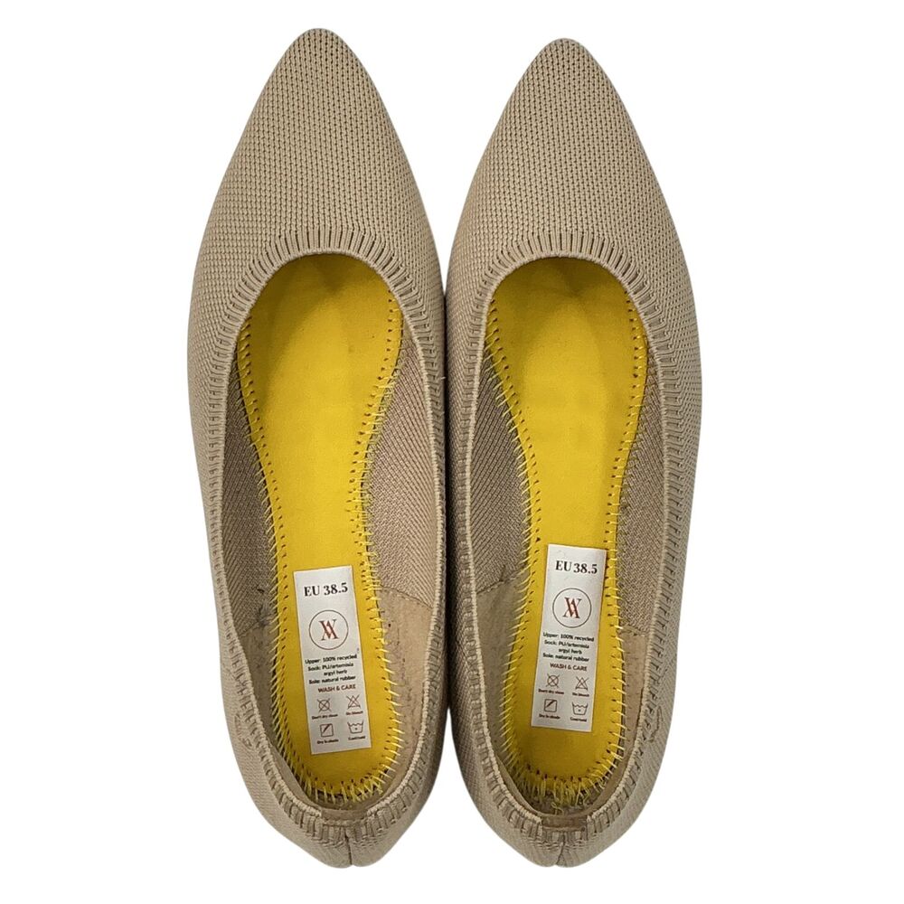 VIVAIA Women's Aria Pointed-Toe Ballet Flats Women's Size 8.5 Almond Beige - Picture 10 of 16